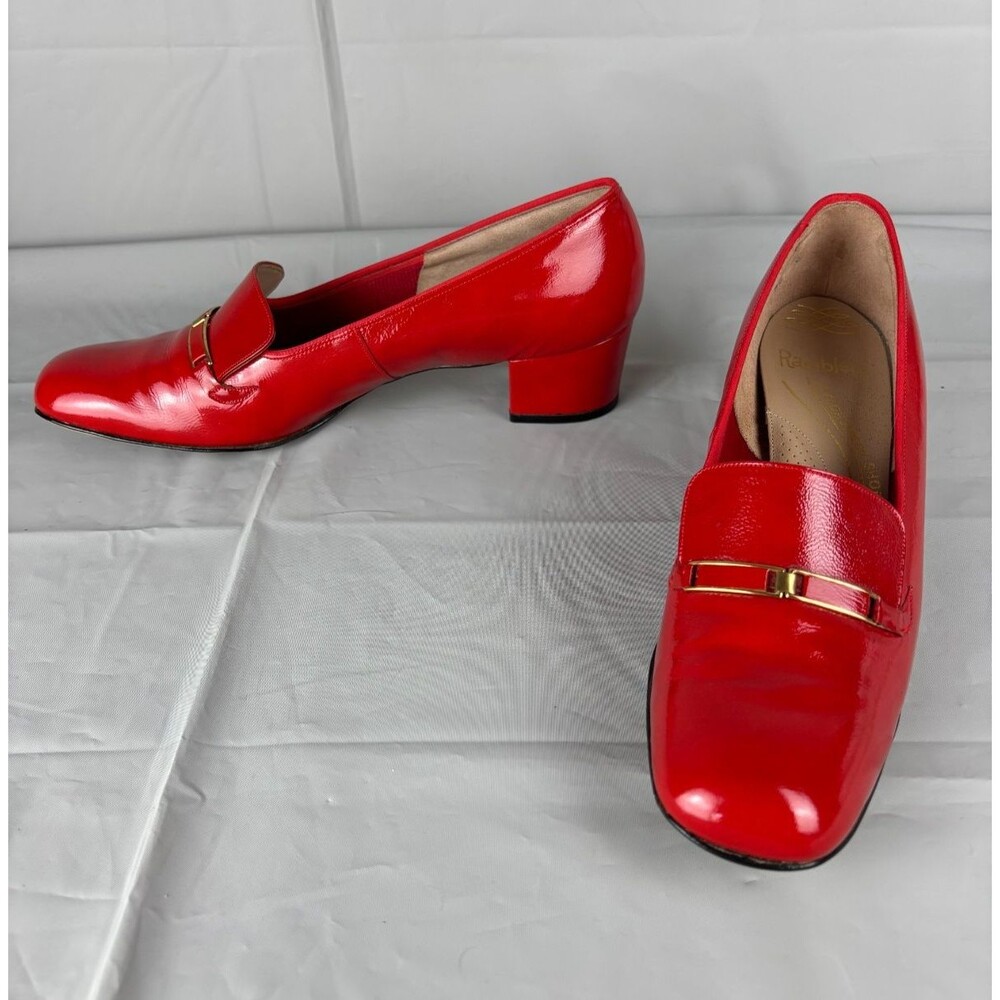 Ramblers by Forshheim Red Patent Leather Loafers Pumps 9.5AA Vintage